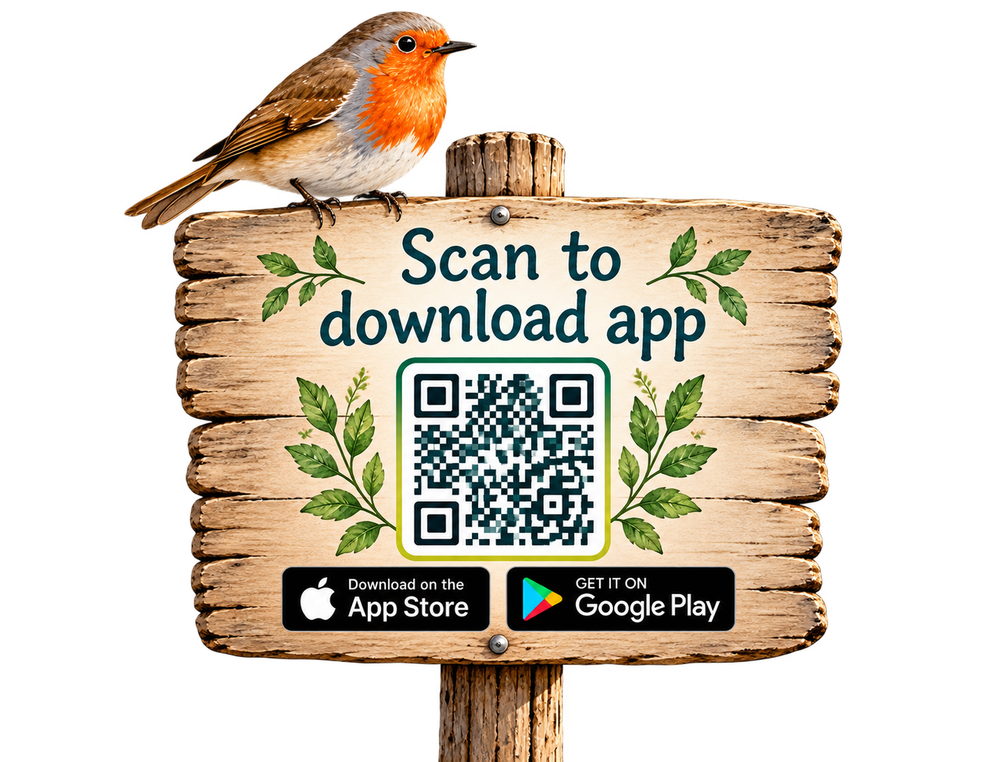 Scan to download the NatureCasting app — available on the App Store and Google Play